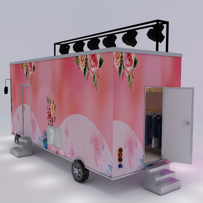Outlet Electric Mobile T-show Kleding Schoenen Tas Schal Make-up Modellen Van Truck Trailer