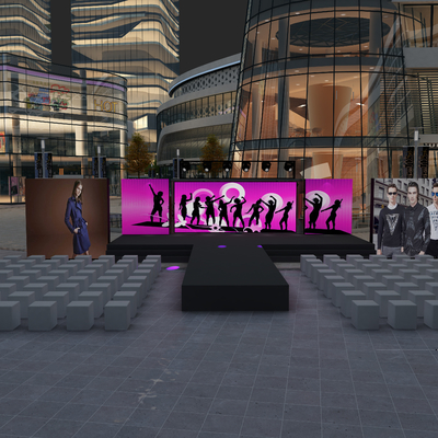 Outlet Electric Mobile T-show Kleding Schoenen Tas Schal Make-up Modellen Van Truck Trailer
