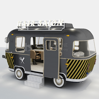 1000 kg roestvrij staal elektrisch mobiel kapsalon kapperszaak bestelwagen trailer