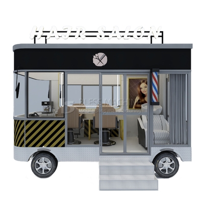 3.0kw Electric Mobile Haircut Salon Barber Shop Style Design Perm Van Truck Trailer Cart