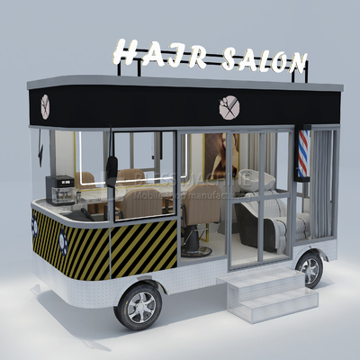 3.0kw Electric Mobile Haircut Salon Barber Shop Style Design Perm Van Truck Trailer Cart