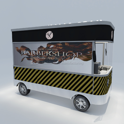 3.0kw Electric Mobile Haircut Salon Barber Shop Style Design Perm Van Truck Trailer Cart