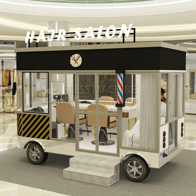 3.0kw Electric Mobile Haircut Salon Barber Shop Style Design Perm Van Truck Trailer Cart