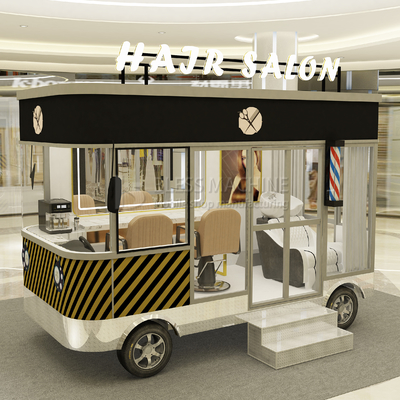 3.0kw Electric Mobile Haircut Salon Barber Shop Style Design Perm Van Truck Trailer Cart