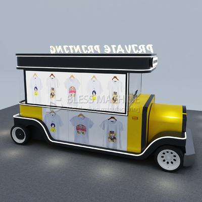 2022 Mobiele T-shirt Hoed Cup Warm stempelen en drukkerij Truck trailer voor het drukken