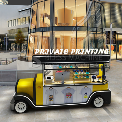 2022 Mobiele T-shirt Hoed Cup Warm stempelen en drukkerij Truck trailer voor het drukken