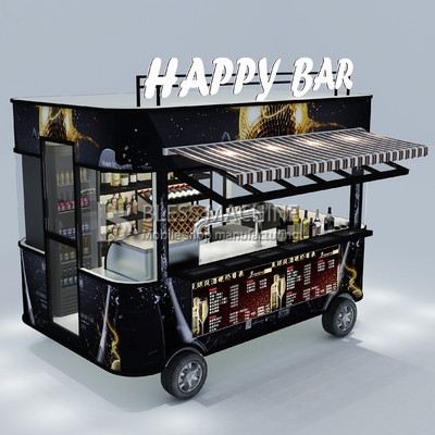 110v/220v Elektrische mobiele wijn cocktail drinkbar Van Truck Trailer Cart voor boerderijen 2022