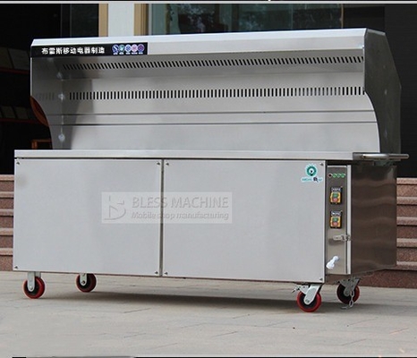 4 wielen rookloze barbecue trolley met videotechnische ondersteuning en handelsgarantie