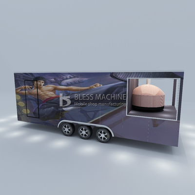 Gepersonaliseerde Multifunctionele Mobile Square Style Kung Fu Martial Arts Pizza Food Tow Trailer