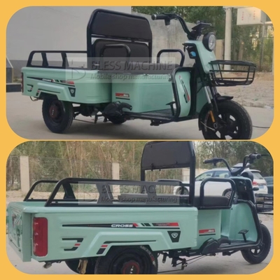 Multipurpose elektrische motorfiets driewieler met handelsborging en gegalvaniseerd staal