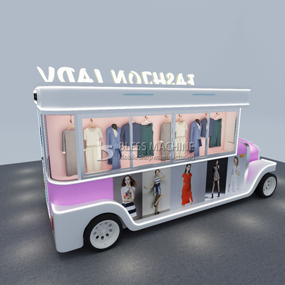 Op maat gemaakte lengte 1500 kg mobiele dameswear kleding bestelwagen trailer kar voor outlet
