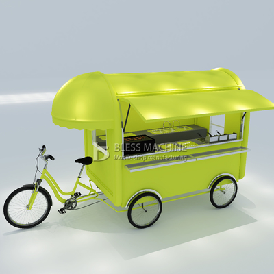 Multifunctionele mobiele fastfood snack drankje pedaal fiets driewieler voor snack food 2022