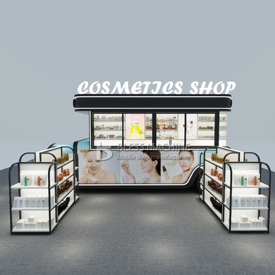 2023 Op maat gemaakte elektrische mobiele cosmetica make-up product huidverzorging boutique trailer cart