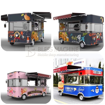 Multipurpose Outlet Elektrisch mobiel Fruit Retail Van Truck Kiosk voor de drankenindustrie