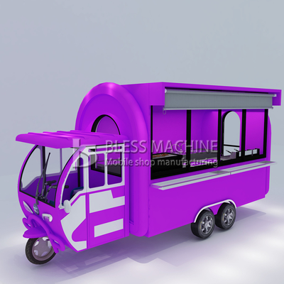 Multipurpose mobiele elektrische driewieler voor fastfood snacks drankjes 40 km per uur