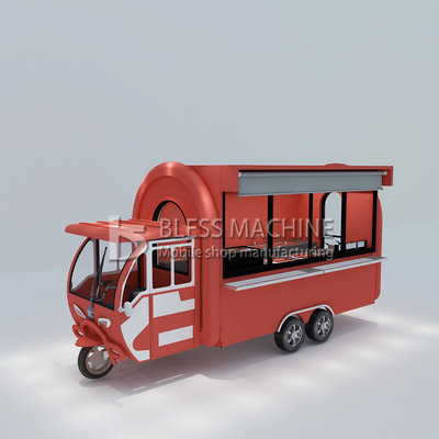 Multipurpose mobiele elektrische driewieler voor fastfood snacks drankjes 40 km per uur
