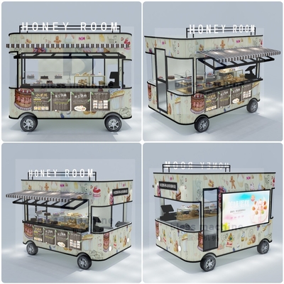 Draaiwagen van roestvrij staal voor de verkoop van chocolade en koekjes