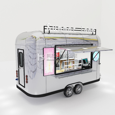 Outlet Mobiele ijsdrank Food Snack Van Trailer Boutique met 1000 kg capaciteit