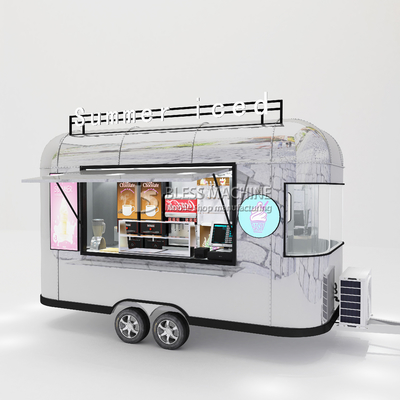 Outlet Mobiele ijsdrank Food Snack Van Trailer Boutique met 1000 kg capaciteit