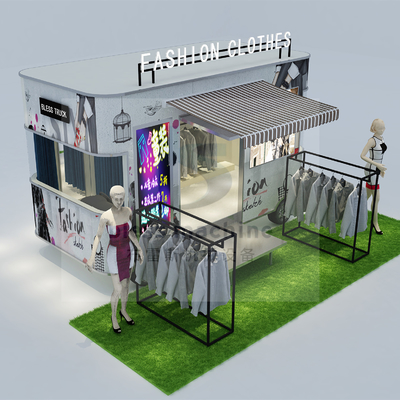 2022 Elektrische mobiele kleding kapsalon Boutique Truck Trailer Cart voor kruidenfabriek