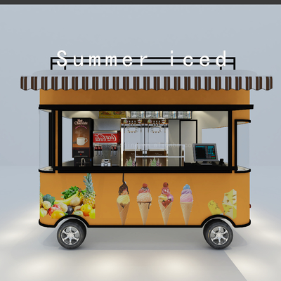 1000 kg elektrisch mobiel ijs koud drankje koffie melk thee bestelwagen voor zomer ijs