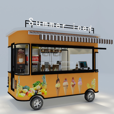 1000 kg elektrisch mobiel ijs koud drankje koffie melk thee bestelwagen voor zomer ijs