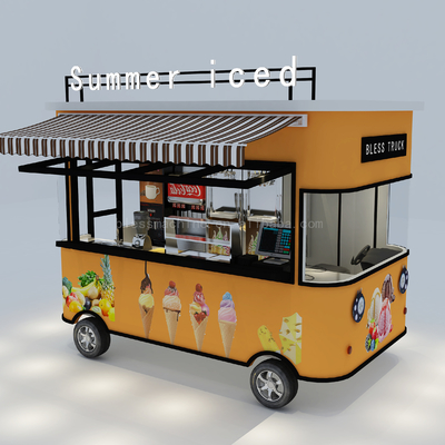 1000 kg elektrisch mobiel ijs koud drankje koffie melk thee bestelwagen voor zomer ijs