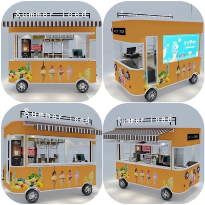 1000 kg elektrisch mobiel ijs koud drankje koffie melk thee bestelwagen voor zomer ijs