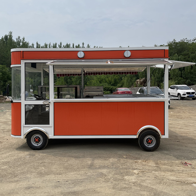 Elektrische mobiele bruidstaart verjaardagstaart dessert gebak hamburger broodje hotdog truck trailer cart
