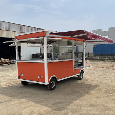 Elektrische mobiele bruidstaart verjaardagstaart dessert gebak hamburger broodje hotdog truck trailer cart