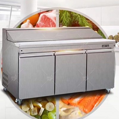 Eenvoudige deur Super Performance Salad Bar Pizza Prep Table Koelkast met lage investering