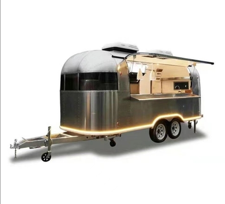 Roestvrij staal Fastfood Snack Drank Bier Drink IJs Koffie Melk Thee Trailer Bar Cart