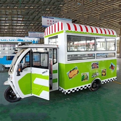 Multifunctionele mobiele elektrische driewieler voor fastfood snacks en dranken Outlet 2023