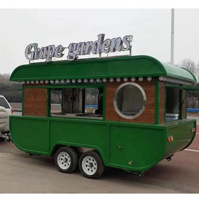 Multifunktioneel zilver 304 roestvrij staal mobiele elektrische foodtruck voor populaire snackverkoop