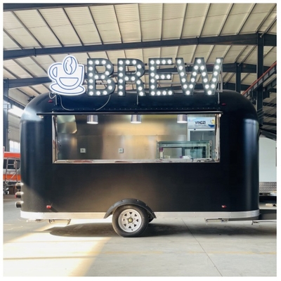 Multifunktioneel zilver 304 roestvrij staal mobiele elektrische foodtruck voor populaire snackverkoop