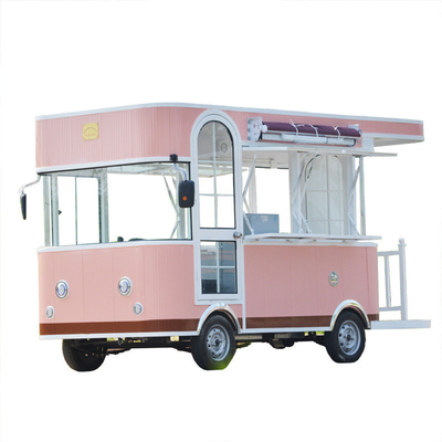 Op maat gemaakte elektrische snackwagenstand met mobiele foodtrack en multifunctionele eetzaal