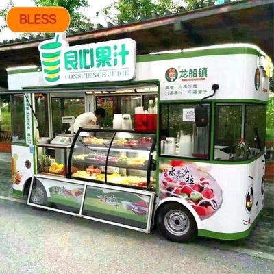 Op maat gemaakte elektrische snackwagenstand met mobiele foodtrack en multifunctionele eetzaal