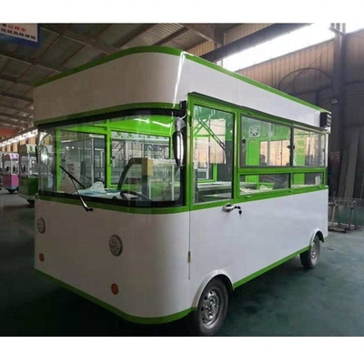Multifunktioneel 2000w vierwiel elektrisch hamburger snack eetwagen voor commerciële