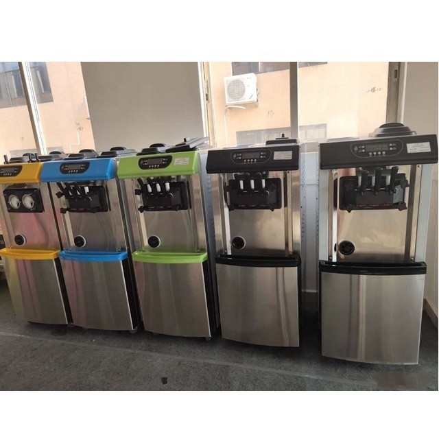 2022 Soft Serve 3 Flavor Vending Ice Cream Machine met superprestaties en automatische