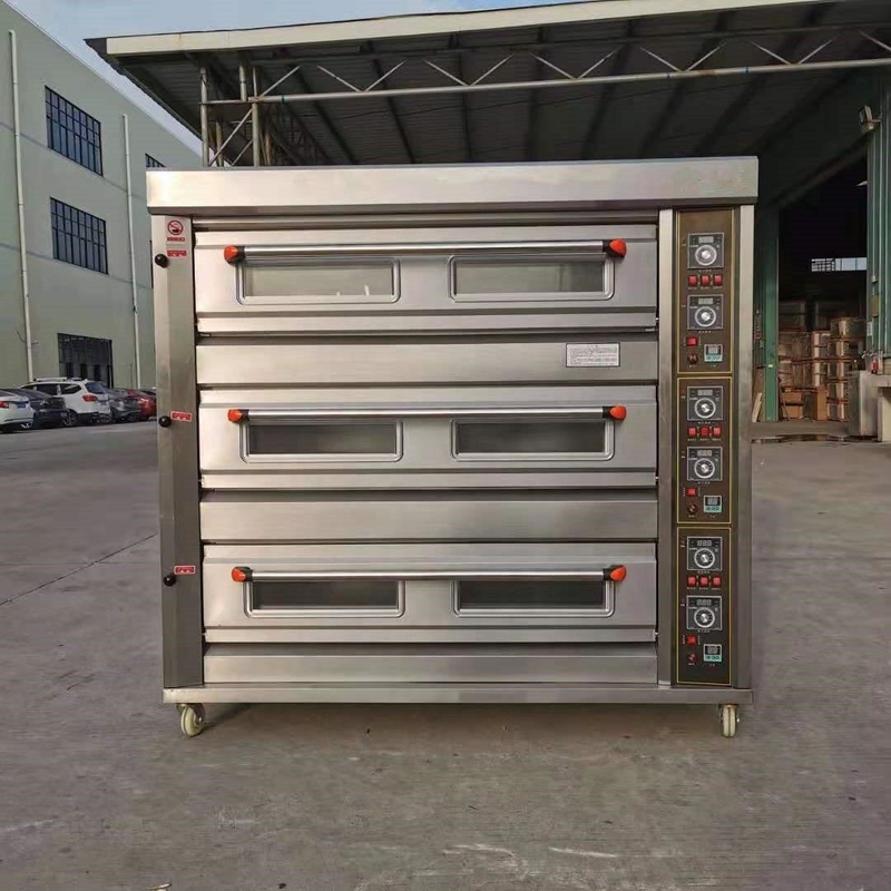 Energiebesparende 3-dek bakoven roestvrijstalen verwarmingselement voor dienstruggrootte 400 * 600 mm