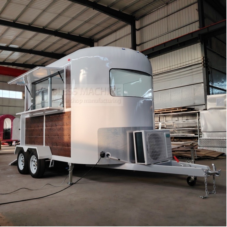 2024 Mobiele trailers van roestvrij staal voor horeca Bar Snack Fast Food Drink IJs
