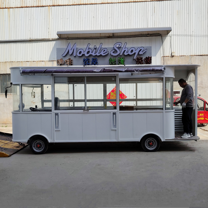 500*180*235cm Elektrisch mobiel gebakken kip met koffie en cola drankje