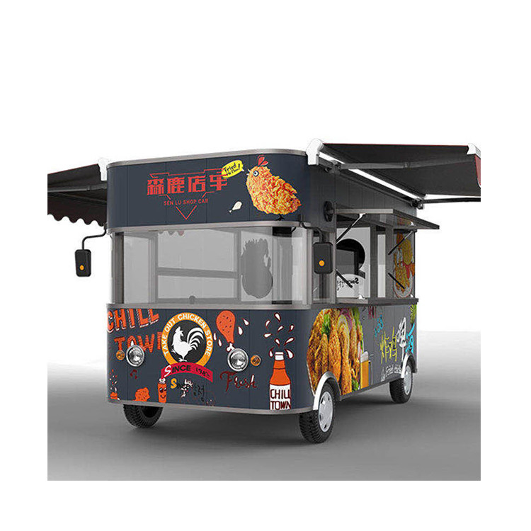 Onderhouds- en reparatiedienst Rood Vintage IJs Cream Snack Car Bbq Mobiele Food Truck