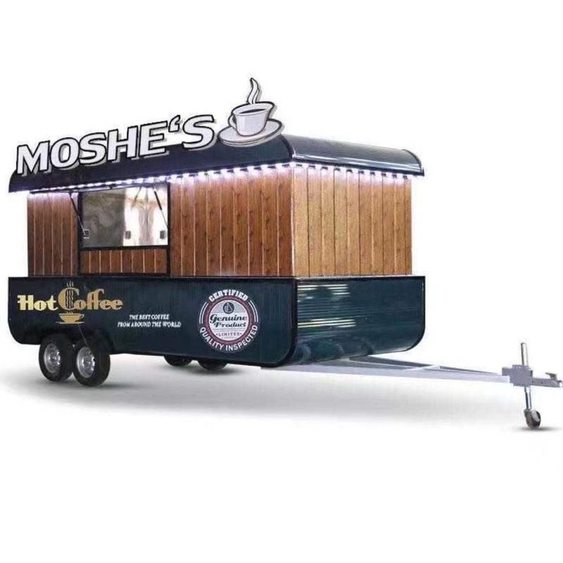 Design Zilveren Snack Food Trailer voor Fast Food Kiosk Verkoop in USA Zilveren Design