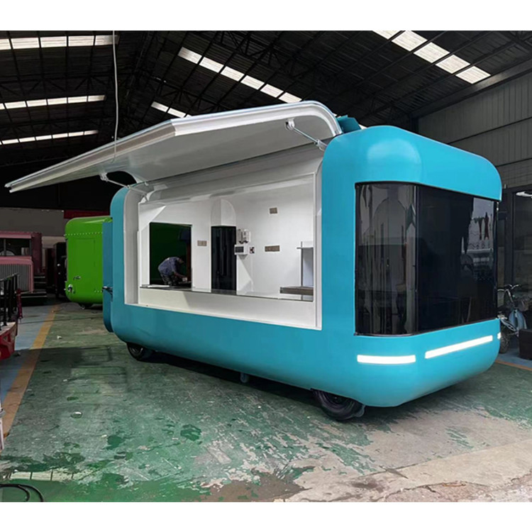 35km-75km/h snelheid CE gecertificeerde Airstream Food Trailer aangepast voor kruidenfabriek