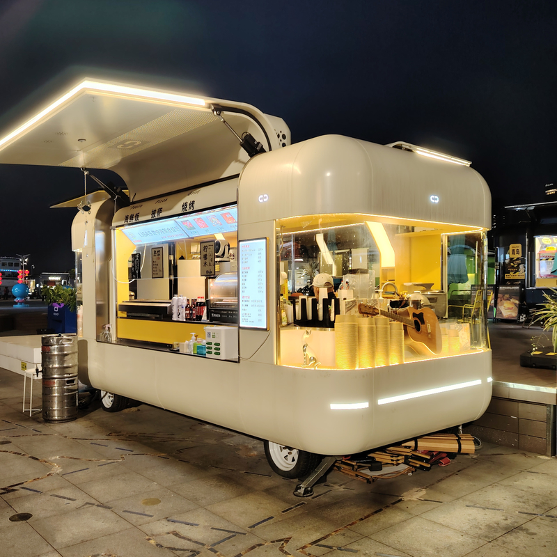 Type 2024 Street Selling Mobile Food Trailer met volspanning 110v/220v