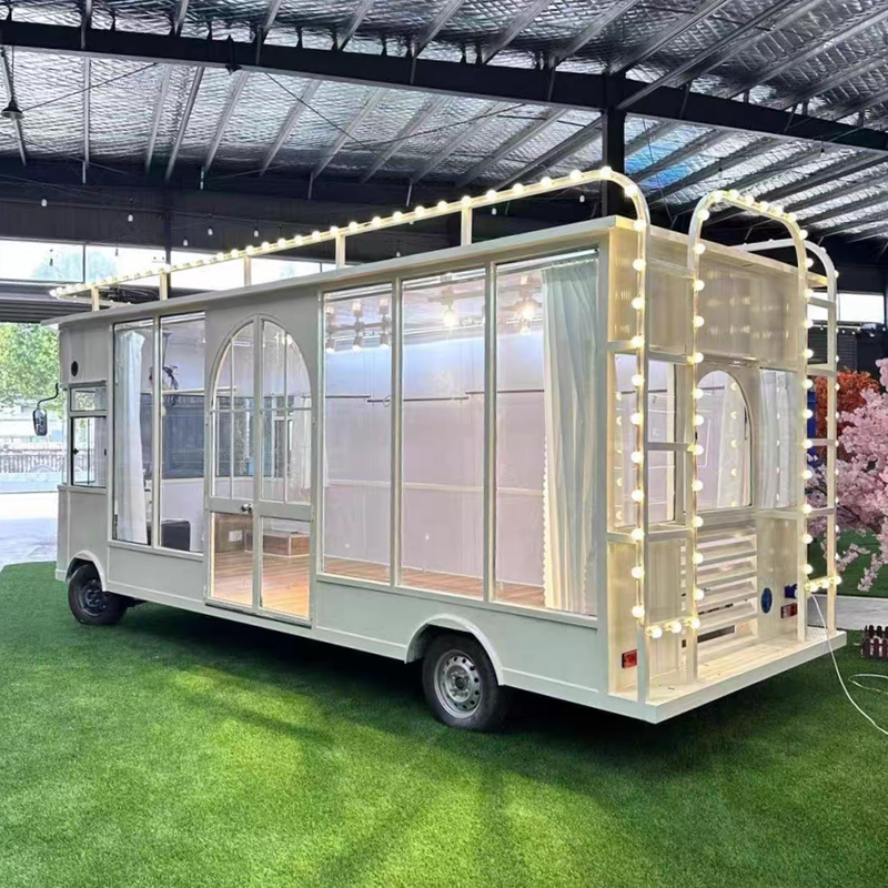 Elektrische mobiele kledingtrailer voor kleding van mannen, vrouwen en kinderen