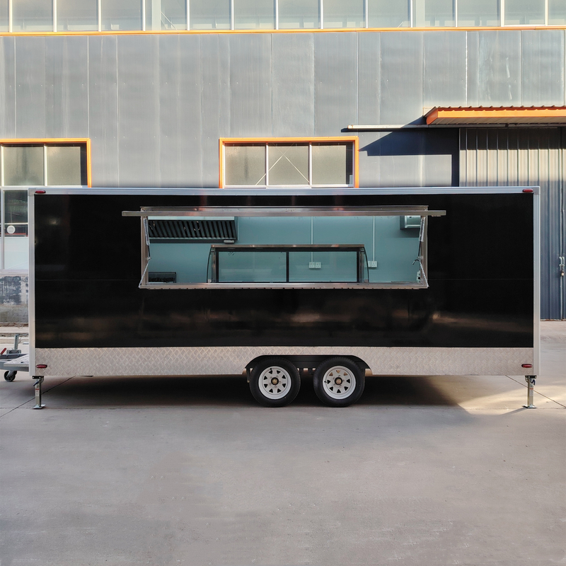 500*180*250cm Multifunctionele mobiele vierkante trekker voor snacks en ijs