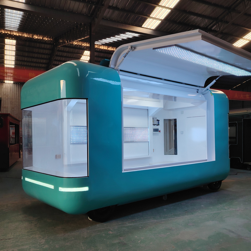 Multifunctionele elektrische mobiele winkeltruck met food- en snacktrailer