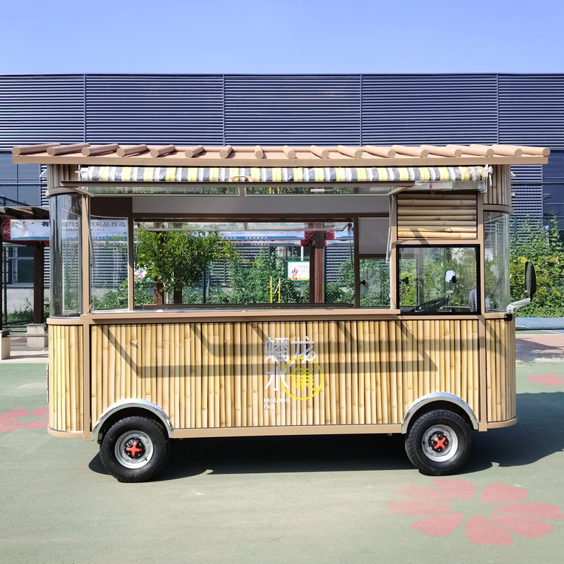 Elektrische mobiele gebakken kip combo met cola drank koffie ijs melk thee en snacks
